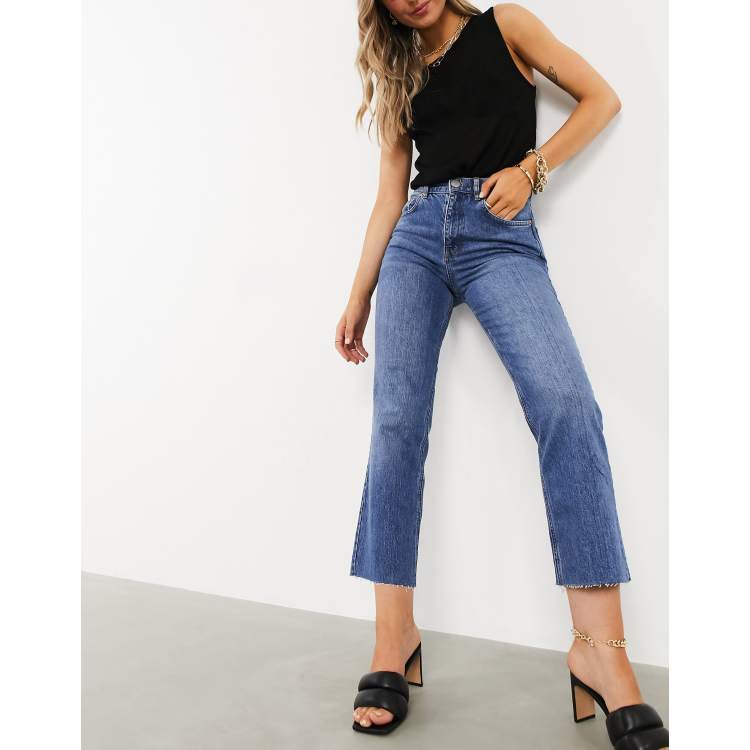 как укоротить джинсы клеш