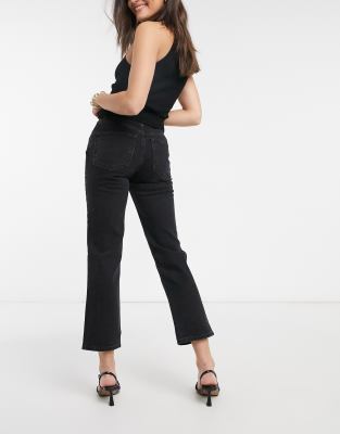 black stretch fit jeans