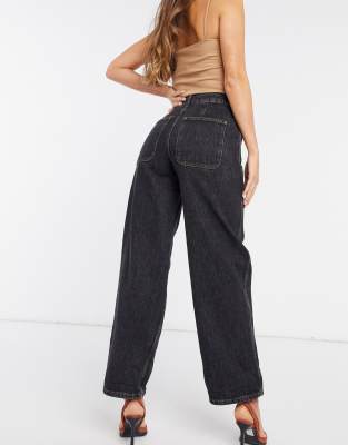 asos design high rise worker jeans