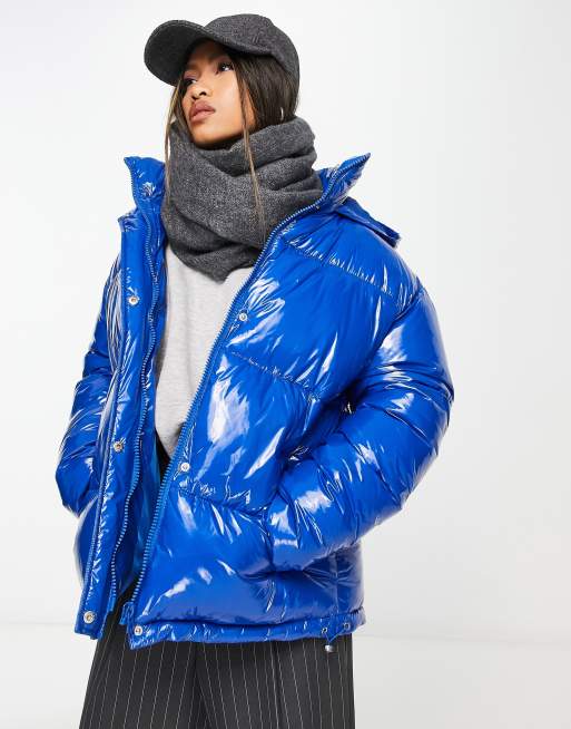 Blue store bubble coat