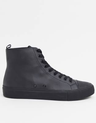 black high top plimsolls