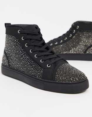 asos mens black trainers