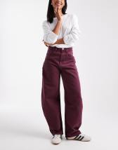 ASOS DESIGN organza pleated mini dress with blouson sleeves and cuff detailing in burgundy