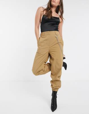 womens high waisted cargo joggers