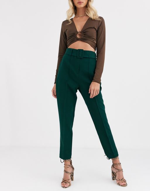 Belted Cigarette Pants