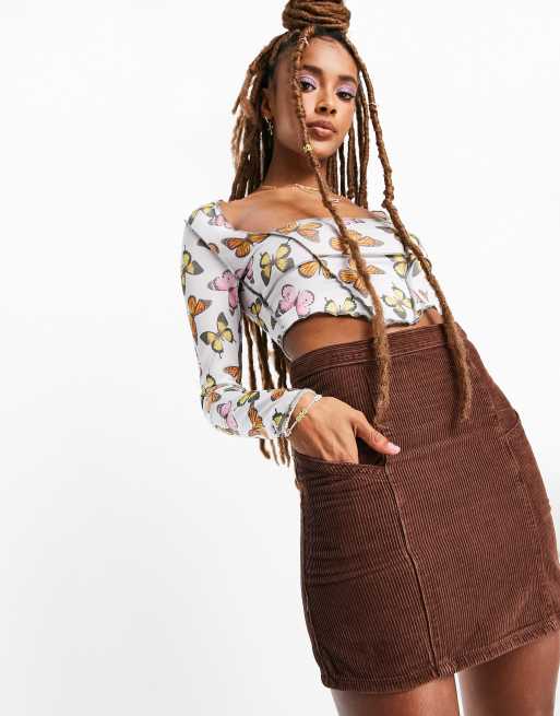 Corduroy skirt outlet asos