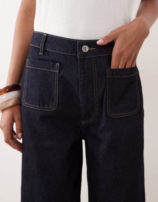 ASOS DESIGN high waist culotte with front pockets, 2 of 5