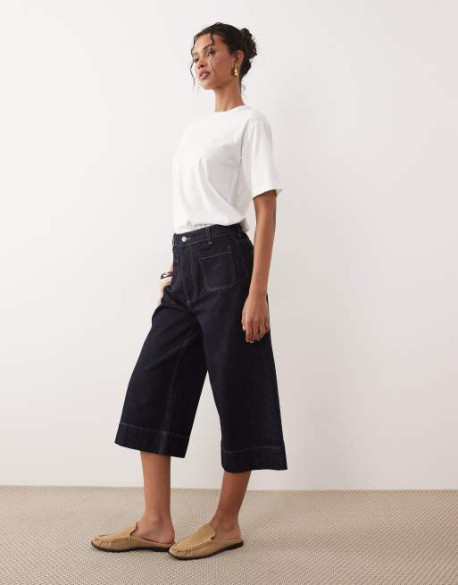 ASOS DESIGN high waist culotte with front pockets, 4 of 5