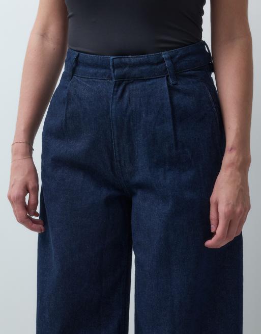 ASOS DESIGN High-Waist-Jeans mit weitem Bein in Rinse, Kombiteil, 4 von 5