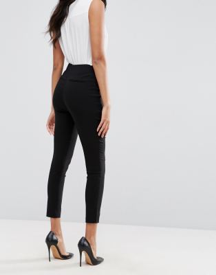 asos design high waist trousers in skinny fit