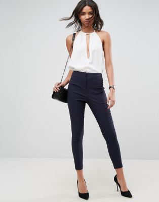 ASOS DESIGN high waist pants in skinny fit | ASOS