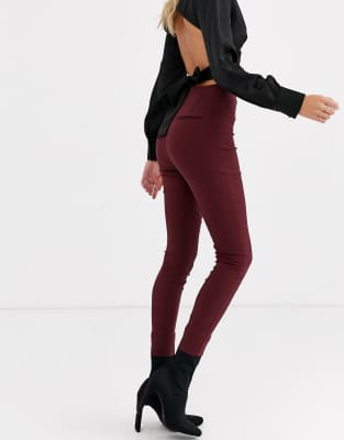 asos design high waist trousers in skinny fit