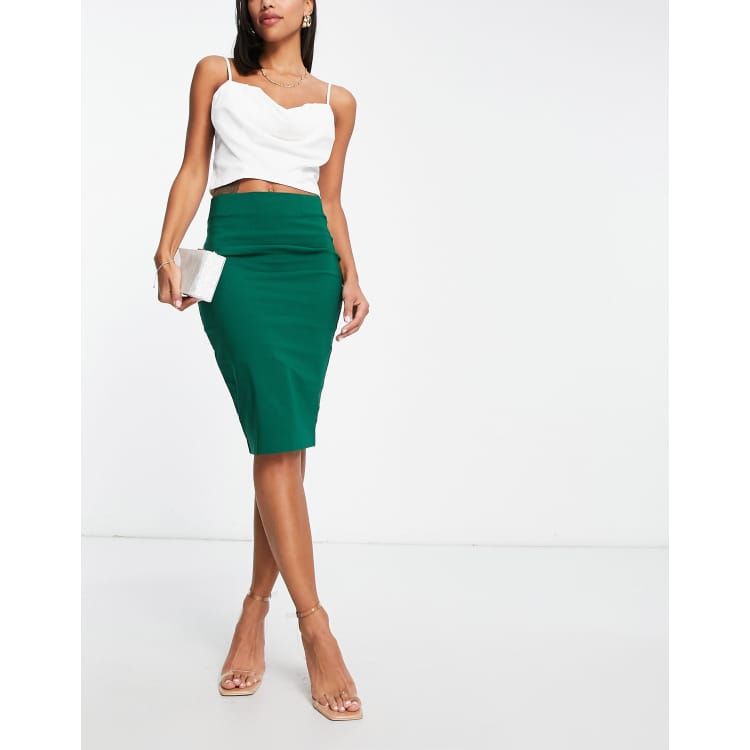 Military green pencil clearance skirt