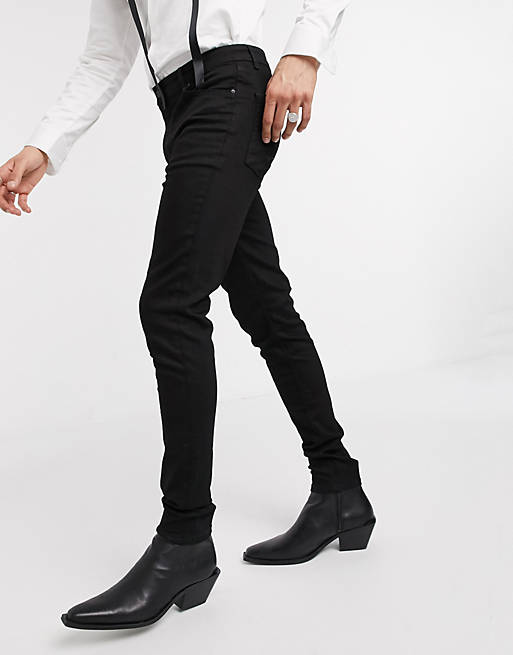 ASOS DESIGN high waist skinny jeans in black | ASOS