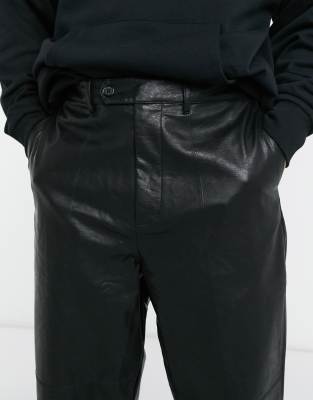 asos men leather pants