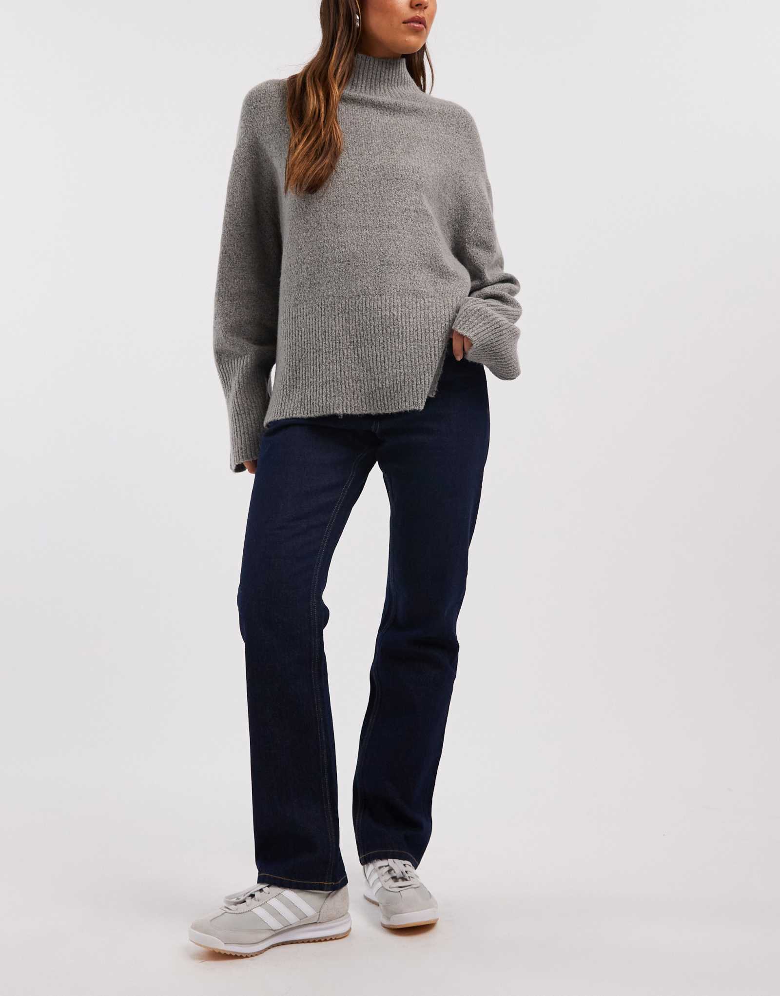Зауженные прямые джинсы ASOS DESIGN с завышенной талией в полоску 