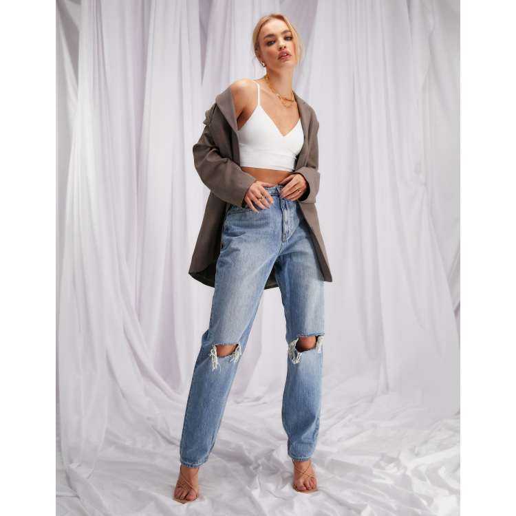 Asos mom jeans sale