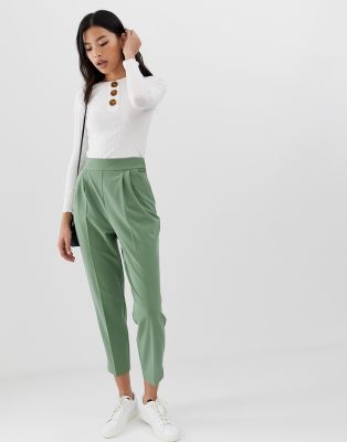 tapered high waisted trousers