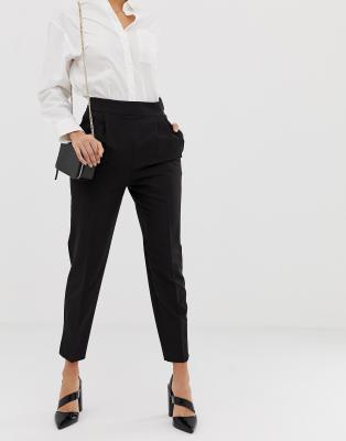 asos high waisted black trousers