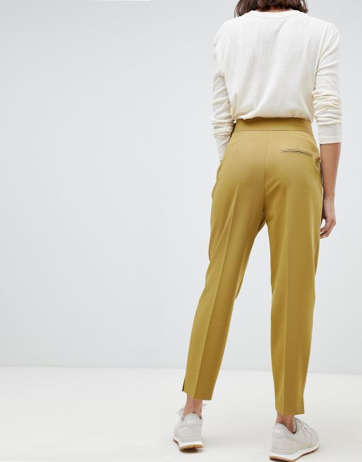 ASOS DESIGN high waist tapered trousers