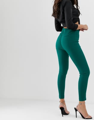 asos design high waist trousers in skinny fit