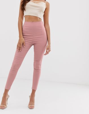 asos design high waist trousers in skinny fit