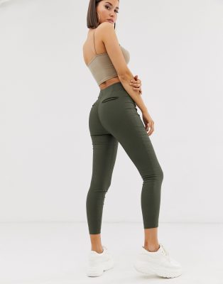 asos design high waist trousers in skinny fit