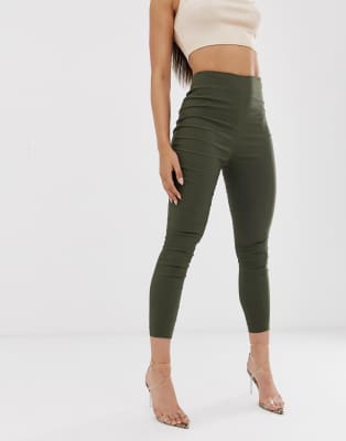 asos design high waist trousers in skinny fit