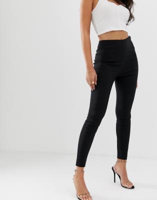 black skinny high waisted trousers