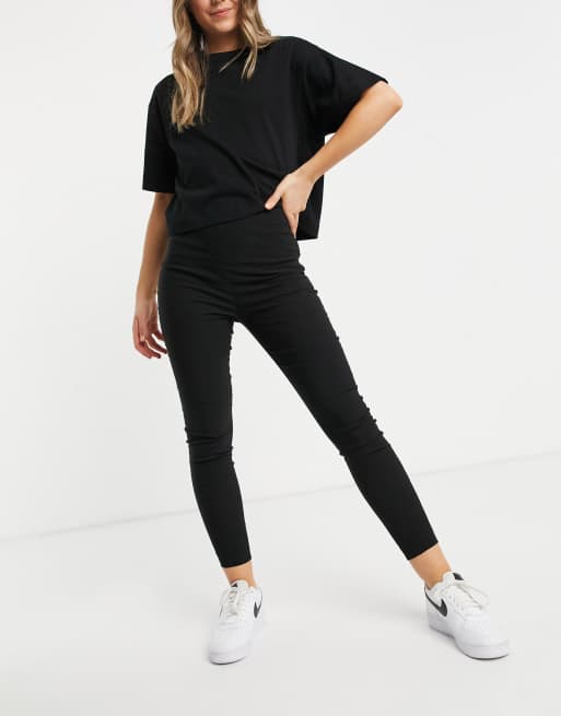 Asos black skinny store trousers