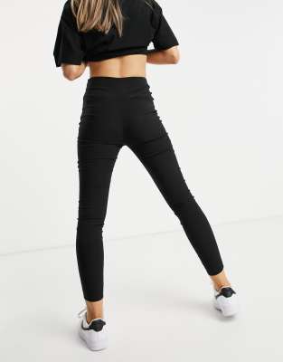 black skinny high waisted trousers