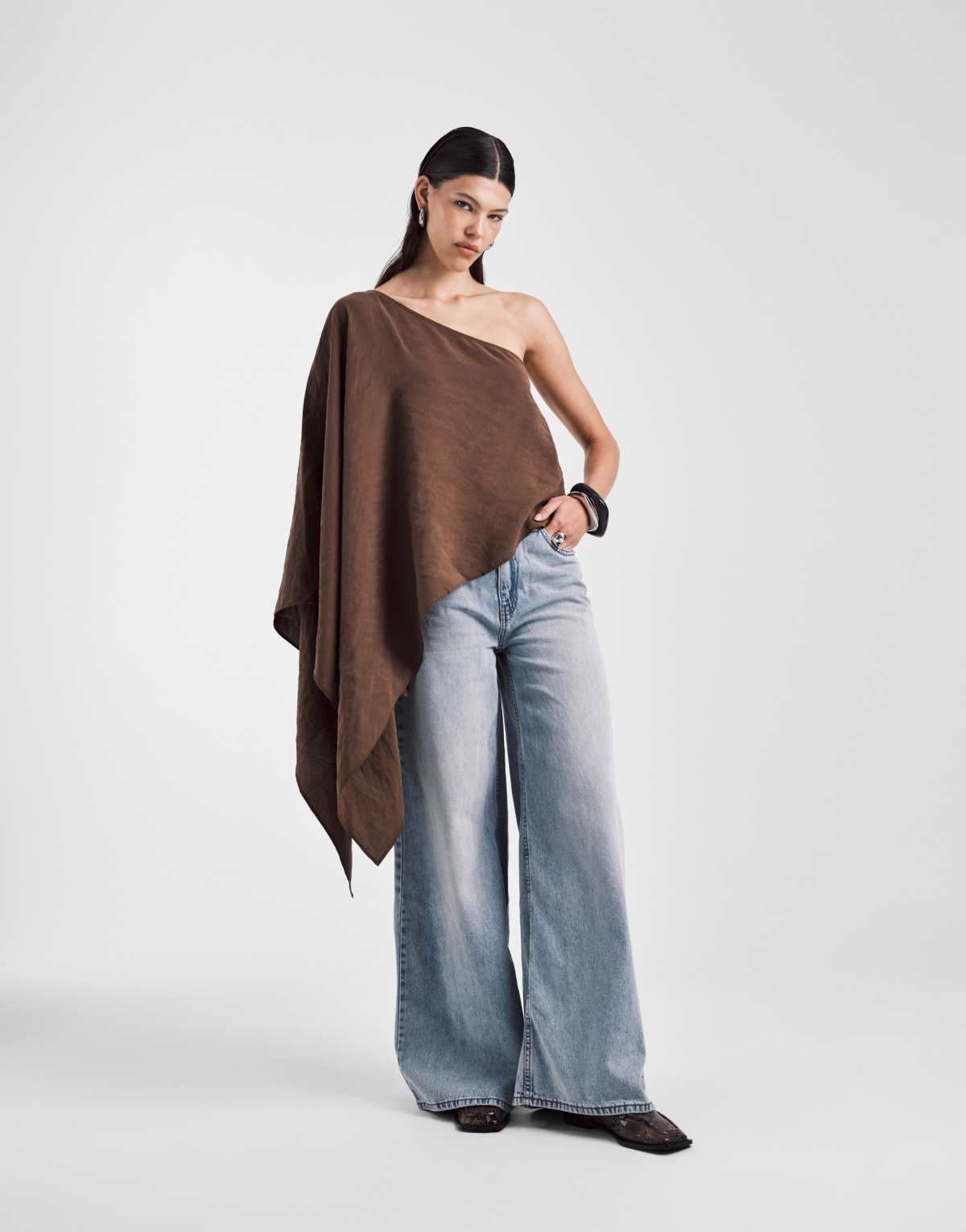 ASOS DESIGN high waist wide leg jeans in vintage wash
