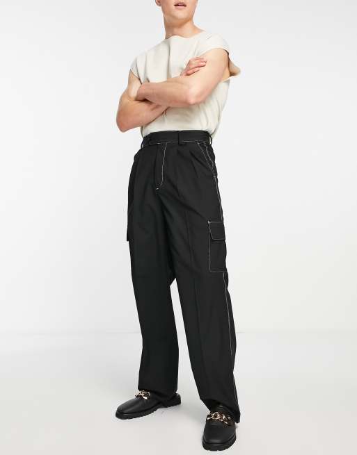 Mens high waisted cheap trousers asos