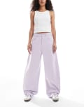 [ASOS DESIGN] ASOS DESIGN high waisted barrel jeans in lilac-Purple 14 LILAC
