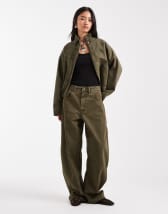 COLLUSION balloon leg pant in khaki