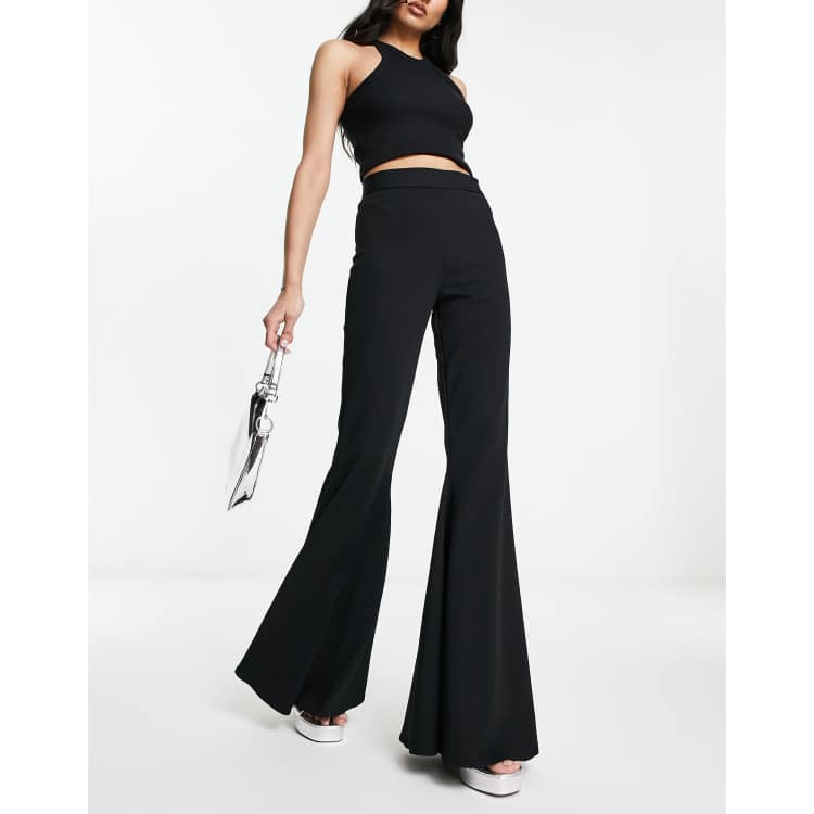 ASOS DESIGN high waisted extreme flare in black