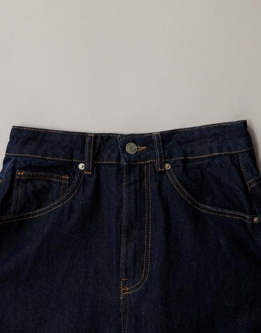 ASOS DESIGN high waisted horseshoe barrel leg jeans in rinse wash, 7 of 7