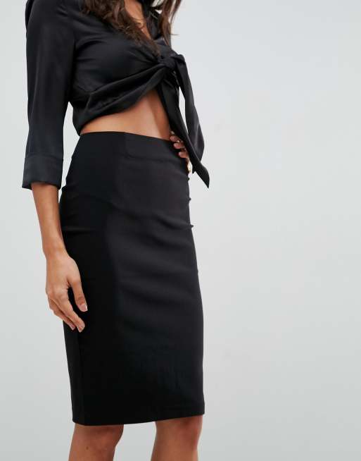 Asos navy blue pencil clearance skirt