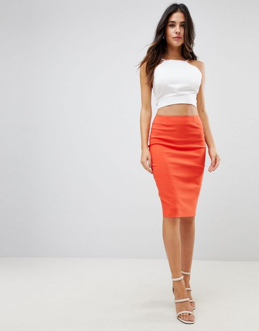 ASOS DESIGN high waisted pencil skirt