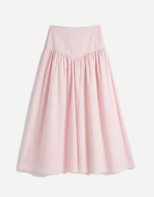 ASOS DESIGN high waisted seamed maxi skirt co ord in dusty pink, 6 of 12