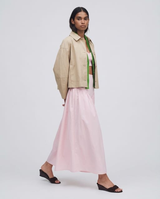 ASOS DESIGN high waisted seamed maxi skirt co ord in dusty pink, 9 of 12