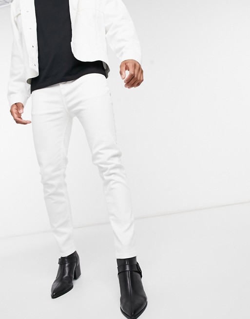 ASOS DESIGN high waisted skinny jean in white