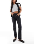 [ASOS DESIGN] ASOS DESIGN high waisted slim straight jeans in black 14 BLACK