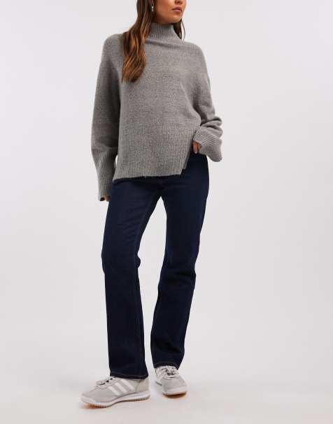 ASOS DESIGN high waisted slim straight jeans in rinse - view 1