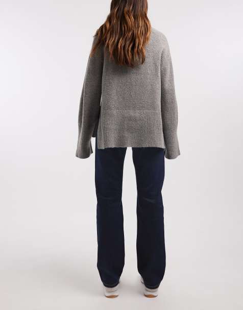 ASOS DESIGN high waisted slim straight jeans in rinse - view 2