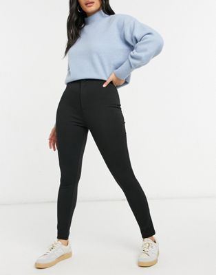 high waisted stretch treggings in ponte 
