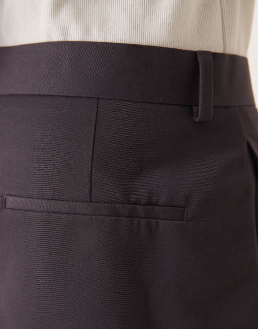 ASOS DESIGN high waisted wide leg smart pants in charcoal (part of a set), 5 of 5