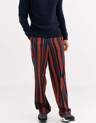 orange striped pants