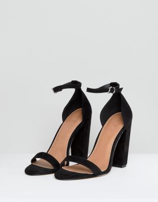 black heeled sandals asos