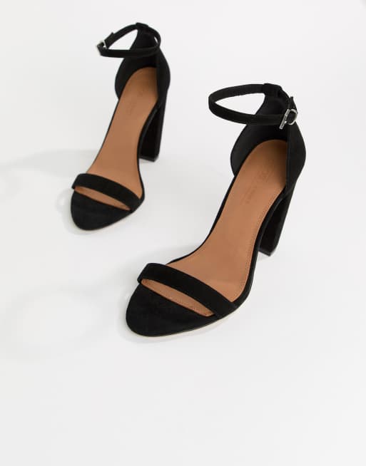 Asos design highball barely 2024 there block heeled sandals